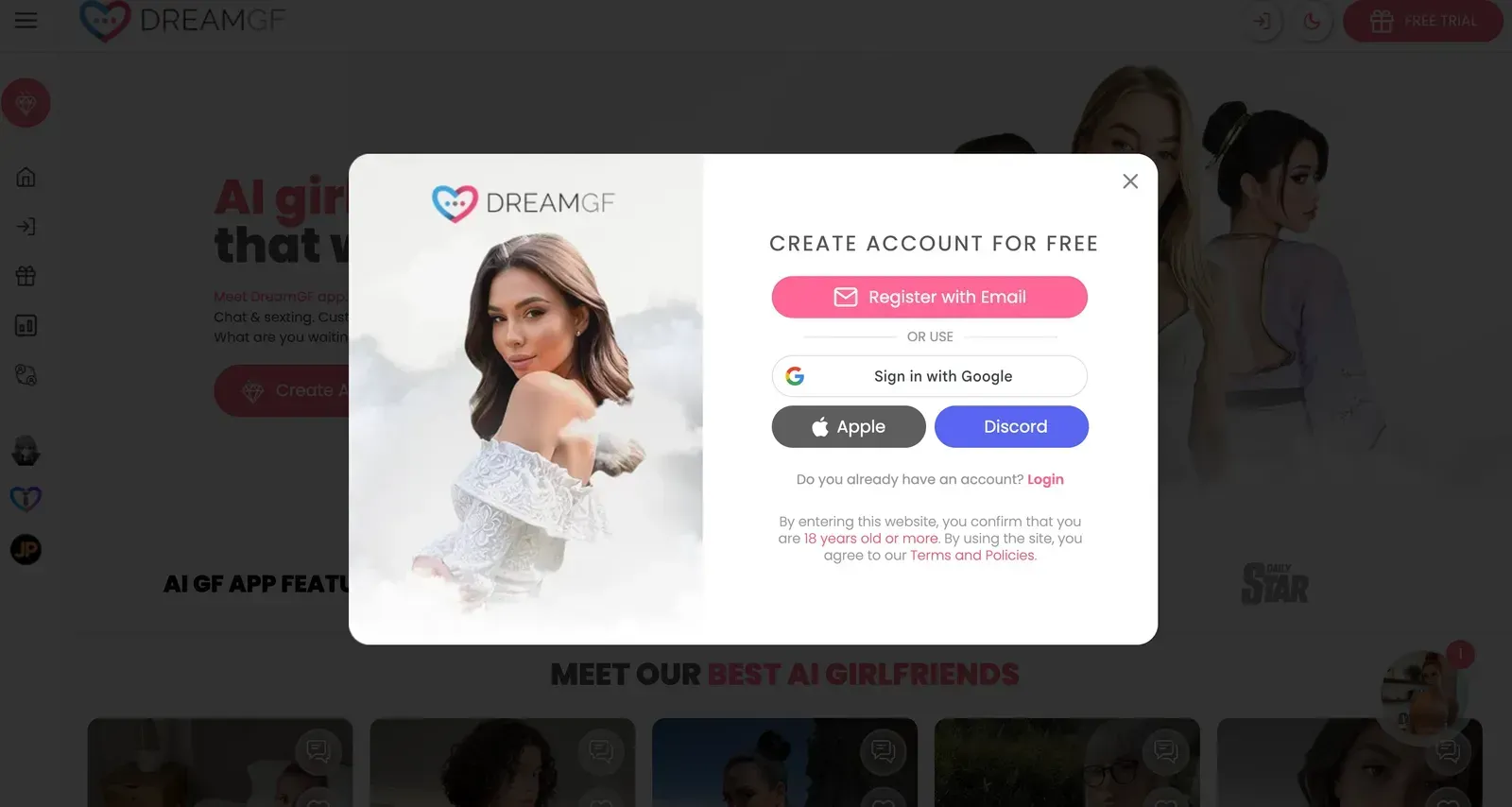 connexion à dreamgf